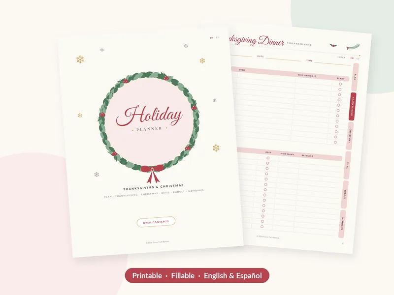 Thanksgiving and Christmas Planner 2026 cover