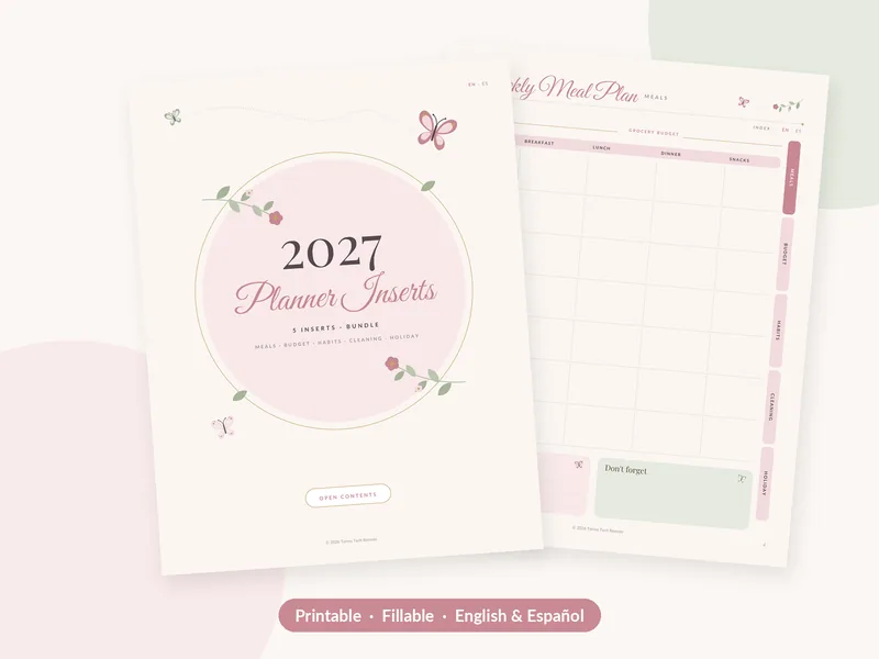 2027 Planner Inserts bundle cover